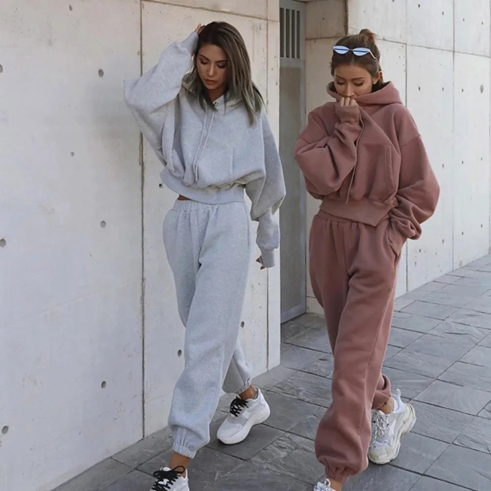 Autumn and Winter Women’s New Casual Sweater Couple Jacket Sports Suit Limited Time Low Promotional Solid Color Variety to Choos